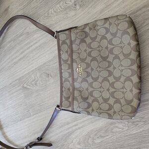 Coach Brown Signature Shoulder Bag